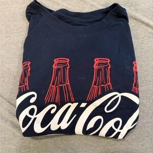 New never used Coca Cola Navy and Red Short Sleeve Tee